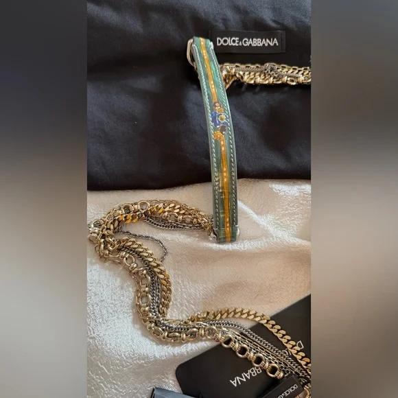 NWT Dole&Gabbana Maiolica Tile Print Rosalia Chain Bag - Picture 15 of 16